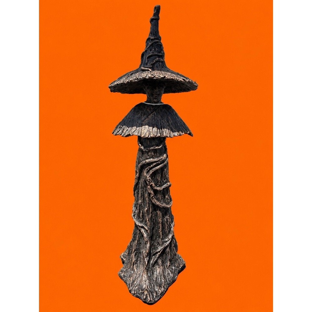 2026 Hallow's Eve bark Textured Tree Witch 14" Statue Decor Figure NWT Viral